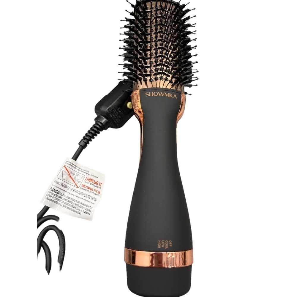 Hair Dryer Styler Brush Black and Gold Lightweight NIB - Picture 10 of 10